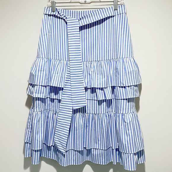 Rachel Parcell Stripe Stretch Cotton Tier Skirt - Picture 3 of 4